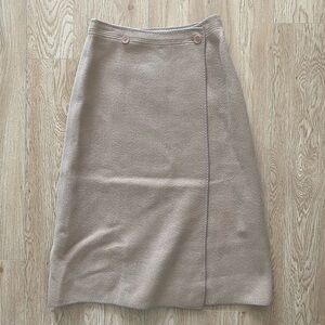 Womens vintage beige wool long skirt size M